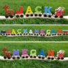 Reindeer and Santa Sleigh Personalised Wooden Train