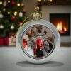 x1 Personalised Silver Christmas Bauble