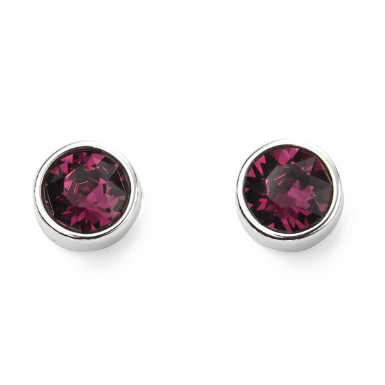 February Birthstone stud earrings
