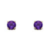 February birthstone gold stud earrings