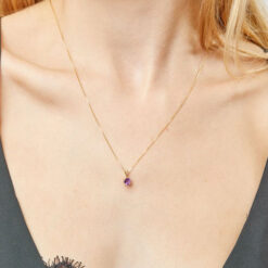 February birthstone pendant