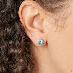 March Birthstone stud earrings