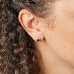 May Birthstone stud earrings