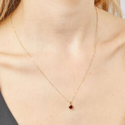 gold January birthstone pendant