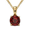 January Birthstone - Garnet stone set into 9ct yellow gold with chain