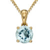 gold March birthstone pendant