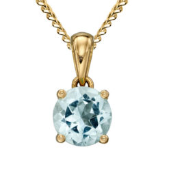 gold March birthstone pendant