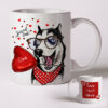 Spreading Love Valentines Day Husky Mug