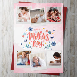 6 photo upload mothers day card