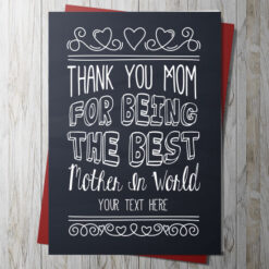 Thank You Mom Personalised Card