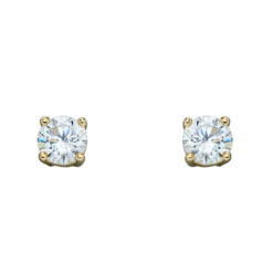 April Birthstone - 9ct Gold stud earrings