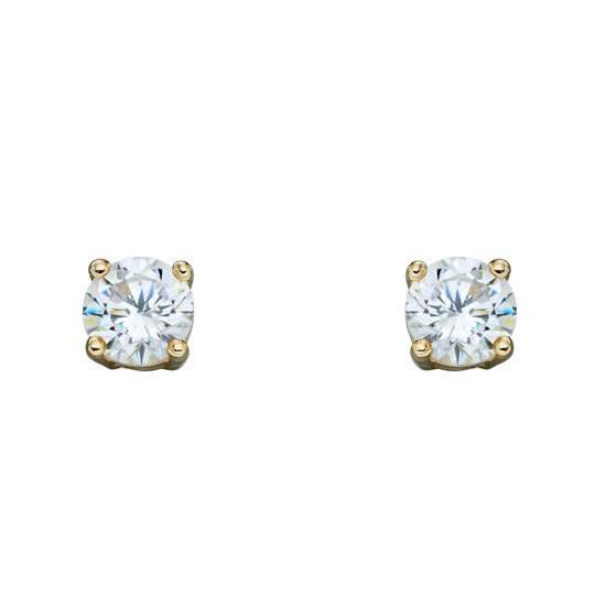 April Birthstone - 9ct Gold stud earrings