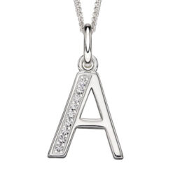Art Deco Initial 'A' Pendant With Chain