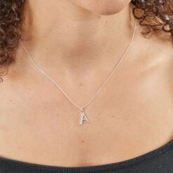 Art Deco Initial 'A' Pendant With Chain