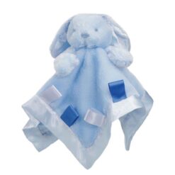 Baby Bunny Blue Teddy Comforter with Ribbons