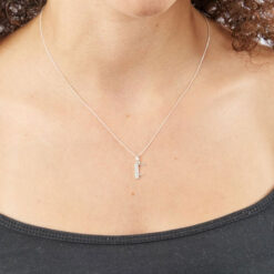 F Art Deco Initial Pendant With Chain