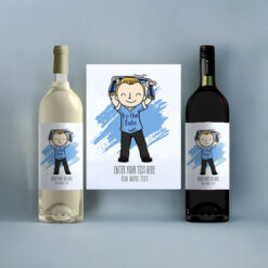 Football Fan For Him Personalised Wine