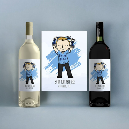 Football Fan For Him Personalised Wine