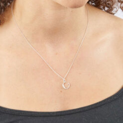 G Art Deco Initial Pendant With Chain