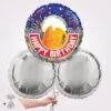 Happy Birthday Beer Time Foil Balloon Bouquet