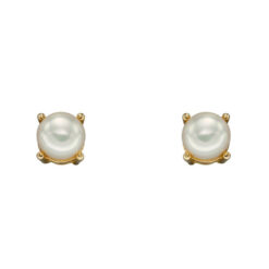 June Birthstone - 9ct Gold stud earrings