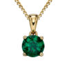 May Birthstone - Emerald stone pendant set into 9ct yellow gold with chain