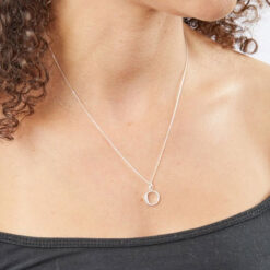 O Art Deco Initial Pendant With Chain