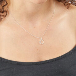Q Art Deco Initial Pendant With Chain