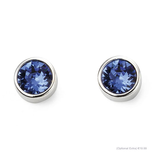 September Birthstone and engravable disc necklace