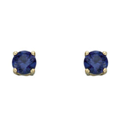 September Birthstone - 9ct Gold stud earrings