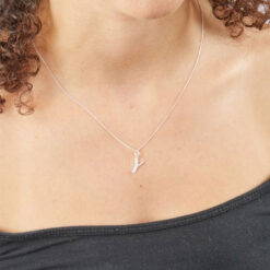 Y Art Deco Initial Pendant With Chain