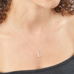 Z Art Deco Initial Pendant With Chain