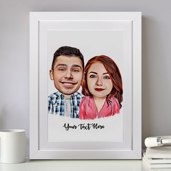 2 Person Portrait Style Caricature