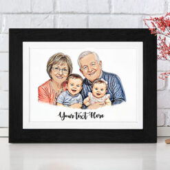 4 Person Portrait Style Caricature