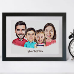 4 Person Portrait Style Caricature