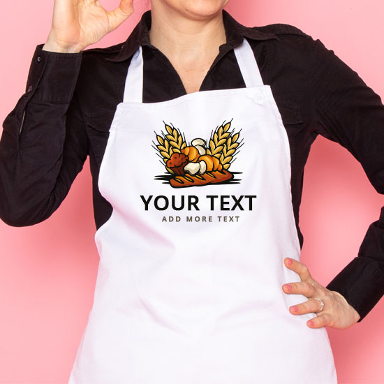 Your Own Text Bakery Theme Apron