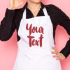 Your Own Text Apron (Personalise) Red
