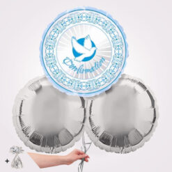 Blue Dove Confirmation Foil Balloon Bouquet