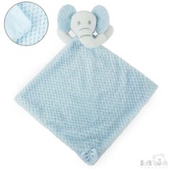 Blue Waffle & Mink Elephant Comforter with Crinkly Ears