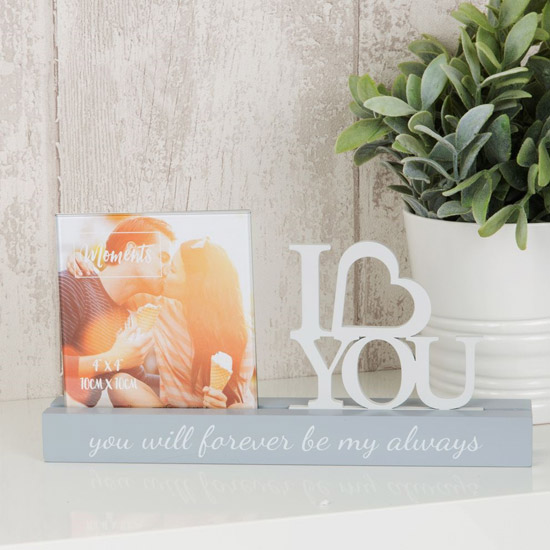 Celebrations Cut Out Photo Frame I Love You 4x4