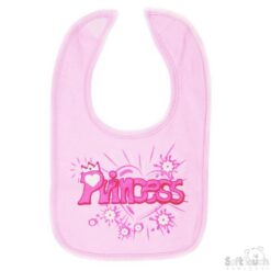Pink Princess Velcro Bib