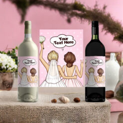 Bride & Bridesmaid Personalised Wine