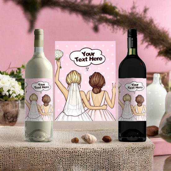Bride & Bridesmaid Personalised Wine