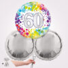 60th Birthday Colourful Confetti Foil Balloon Bouquet