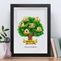 Image Upload Watercolour Style Family Tree Gift
