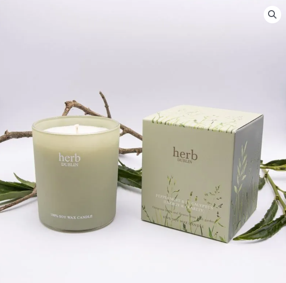 Herb Dublin Peppermint and Eucalyptus Jar Candle
