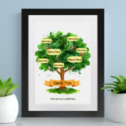 Watercolour Style Family Tree Gift
