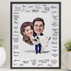 Wedding Caricature Guest Signing Frame