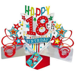 18th Birthday Pop Up Card (Stars)