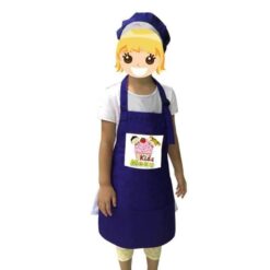 Blue Personalised Kids Apron with Hat